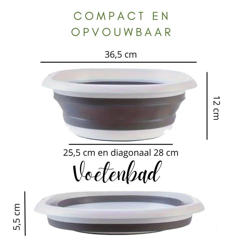 Compact en opvouwbaar voetenbad specificaties