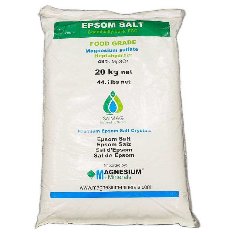 Epsom zout 20 kg - Magnesiumsulfaat - Bitterzout - FCC Food Grade - Epsom zoutbad - SoLMAG - Afbeelding 2
