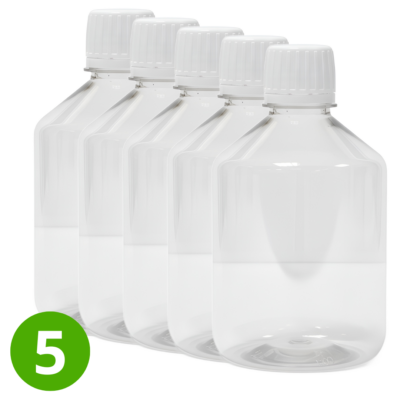 5x Lege Plastic Fles 500ml PET Glashelder Transparant